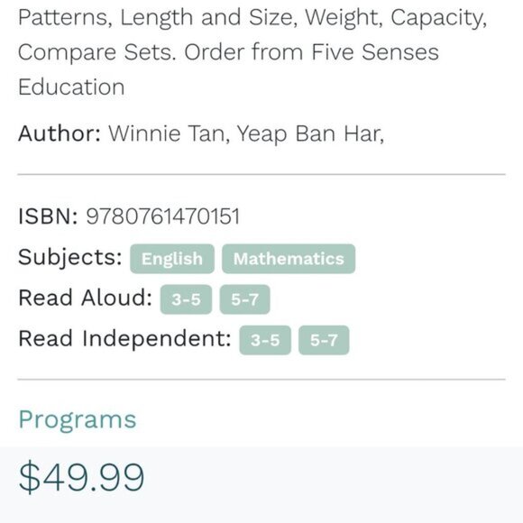 Earlybird Standards Edition Kindergarten Mathematics Fun Activity Textbook - Picture 6 of 6